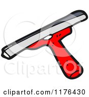 Cartoon Of A Red Squeegee Royalty Free Vector Illustration by lineartestpilot
