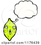 Poster, Art Print Of Lime With A Thought Bubble