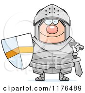 Cartoon Of A Happy Armoured Knight Royalty Free Vector Clipart