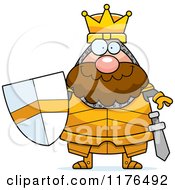 Cartoon Of A Happy King Knight Royalty Free Vector Clipart
