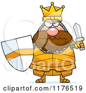 Cartoon Of A Mad King Knight Royalty Free Vector Clipart