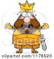 Cartoon Of A Screaming King Knight Royalty Free Vector Clipart