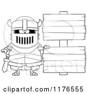 Poster, Art Print Of Black And White Armoured Black Knight By Wooden Signs