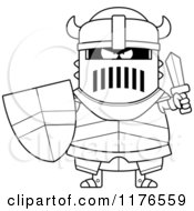 Poster, Art Print Of Black And White Mad Armoured Black Knight
