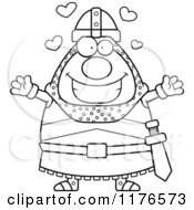 Cartoon Of A Black And White Loving Knight Wanting A Hug Royalty Free Vector Clipart
