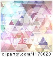 Clipart Of A Background Pattern Of Colorful Triangles Royalty Free Vector Illustration by KJ Pargeter