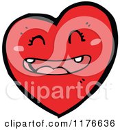Cartoon Of A Smiling Red Heart Royalty Free Vector Illustration