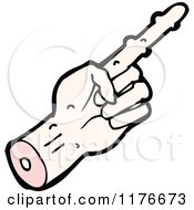 Cartoon Of A Severed Warty Hand Pointing Royalty Free Vector Illustration by lineartestpilot