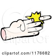 Cartoon Of A Severed Hand And Finger Royalty Free Vector Illustration by lineartestpilot
