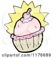 Poster, Art Print Of Pink Cupcake With A Cherry On Top
