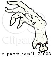 Cartoon Of A Creepy Severed Hand Royalty Free Vector Illustration