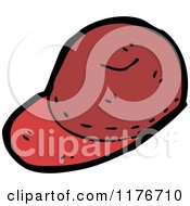 Cartoon Of A Red Baseball Cap Royalty Free Vector Illustration by lineartestpilot