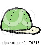 Cartoon Of A Green Baseball Cap Royalty Free Vector Illustration