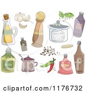 Poster, Art Print Of Kitchen Spices And Condiments