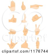Cartoon Of Hand Gestures Royalty Free Vector Clipart