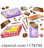Poster, Art Print Of Chocolate Bars And Candy Design Elements