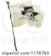 Poster, Art Print Of Waving Pirate Skull Flag