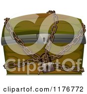 Poster, Art Print Of Wooden Trunk Locked Up In Chains