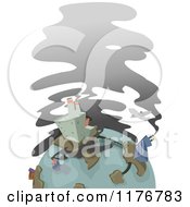 Poster, Art Print Of Globe With Urban Factories And Pollution