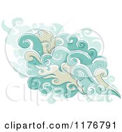 Poster, Art Print Of Swirly Smoke With Sparkling Stars