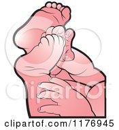 Clipart Of A White Baby Feet Royalty Free Vector Illustration by Lal Perera