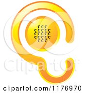 Poster, Art Print Of Gradient Yellow Ear Design With A Speaker