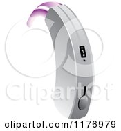 Clipart Of A Hearing Aid Ear Device Royalty Free Vector Illustration