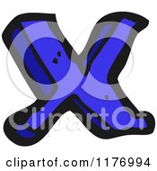 Cartoon Of The Letter X Royalty Free Vector Illustration by lineartestpilot