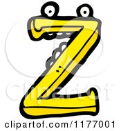 Cartoon Of The Letter Z Royalty Free Vector Illustration by lineartestpilot