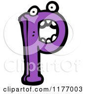 Cartoon Of The Letter P Royalty Free Vector Illustration