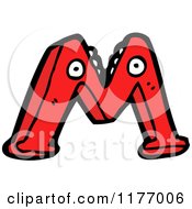 Cartoon Of The Letter M Royalty Free Vector Illustration