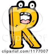 Cartoon Of The Letter R Royalty Free Vector Illustration