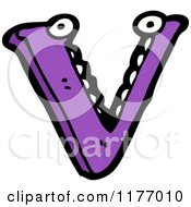 Cartoon Of The Letter V Royalty Free Vector Illustration by lineartestpilot