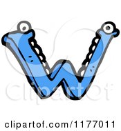 Cartoon Of The Letter W Royalty Free Vector Illustration by lineartestpilot