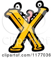 Cartoon Of The Letter X Royalty Free Vector Illustration by lineartestpilot