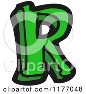 Cartoon Of The Letter R Royalty Free Vector Illustration