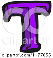 Cartoon Of The Letter T Royalty Free Vector Illustration