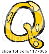 Cartoon Of The Letter Q Royalty Free Vector Illustration