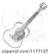 Poster, Art Print Of Black And White Rhinestone Dot Guitar