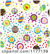 Poster, Art Print Of Seamless Background Pattern Of Colorful Candy And Dots