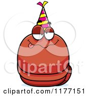 Poster, Art Print Of Drunk Birthday Worm Wearing A Party Hat