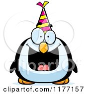 Happy Birthday Penguin Wearing A Party Hat