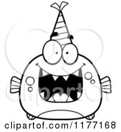 Poster, Art Print Of Happy Birthday Piranha Wearing A Party Hat
