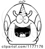 Cartoon Of A Happy Birthday Snail Wearing A Party Hat Royalty Free Vector Clipart