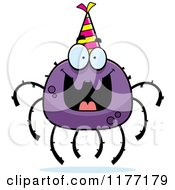 Poster, Art Print Of Happy Birthday Spider Wearing A Party Hat
