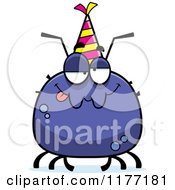 Drunk Birthday Tick Wearing A Party Hat
