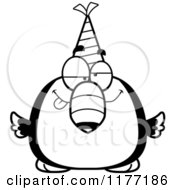 Cartoon Of A Drunk Birthday Toucan Wearing A Party Hat Royalty Free Vector Clipart