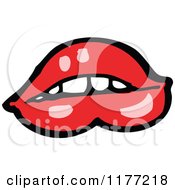 Cartoon Of A Red Mouth Royalty Free Vector Clipart