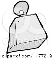 Cartoon Of A Heavy Metal Weight Royalty Free Vector Clipart