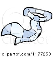 Cartoon Of A Blue Tie Royalty Free Vector Clipart by lineartestpilot